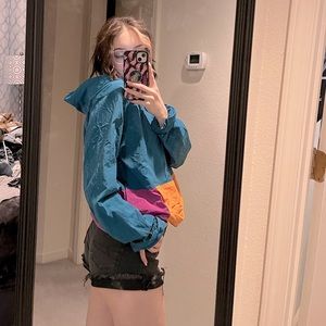 super cute multicolored windbreaker